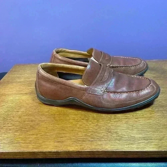 Cole Haan Men's Penny Driver Loafer 9.5‎ Dark Brown Career Preppy Casual Slip on - Picture 1 of 8